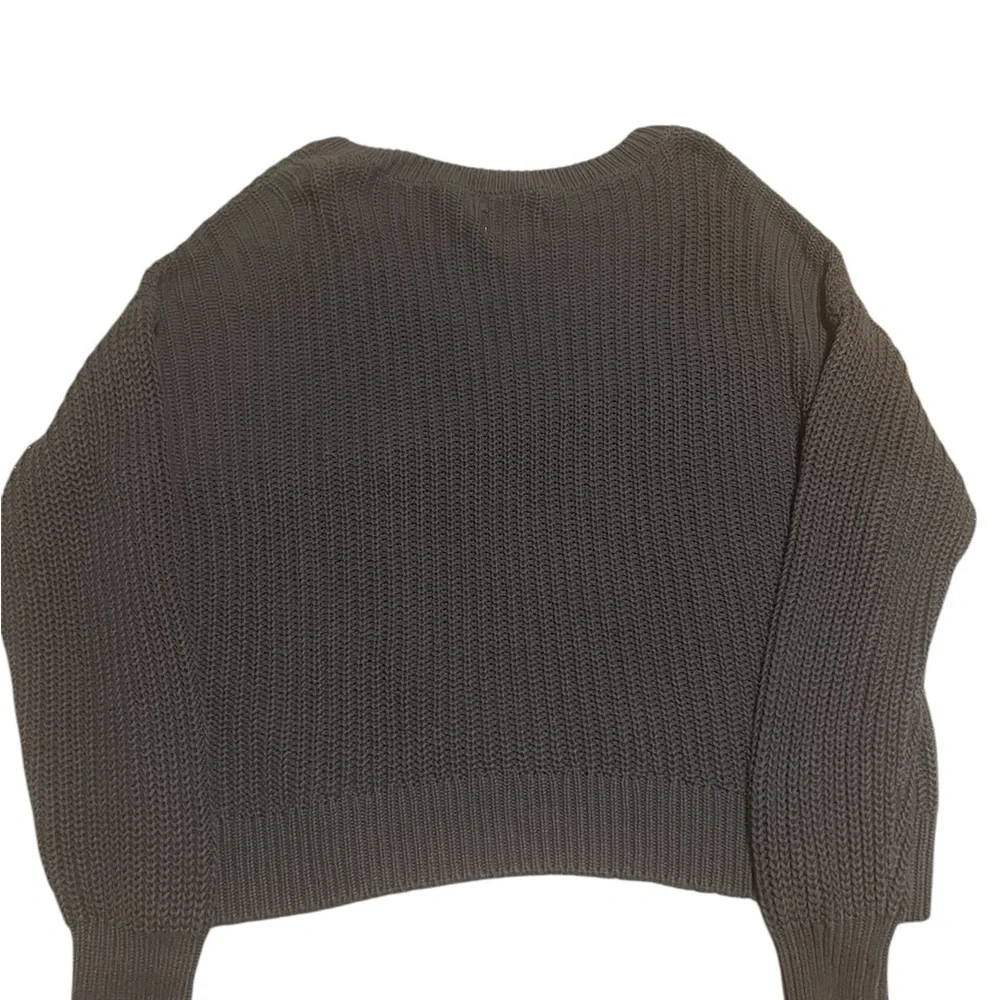 VS PINK Cozy Black V-Neck Sweater Size Large - Picture 2 of 3